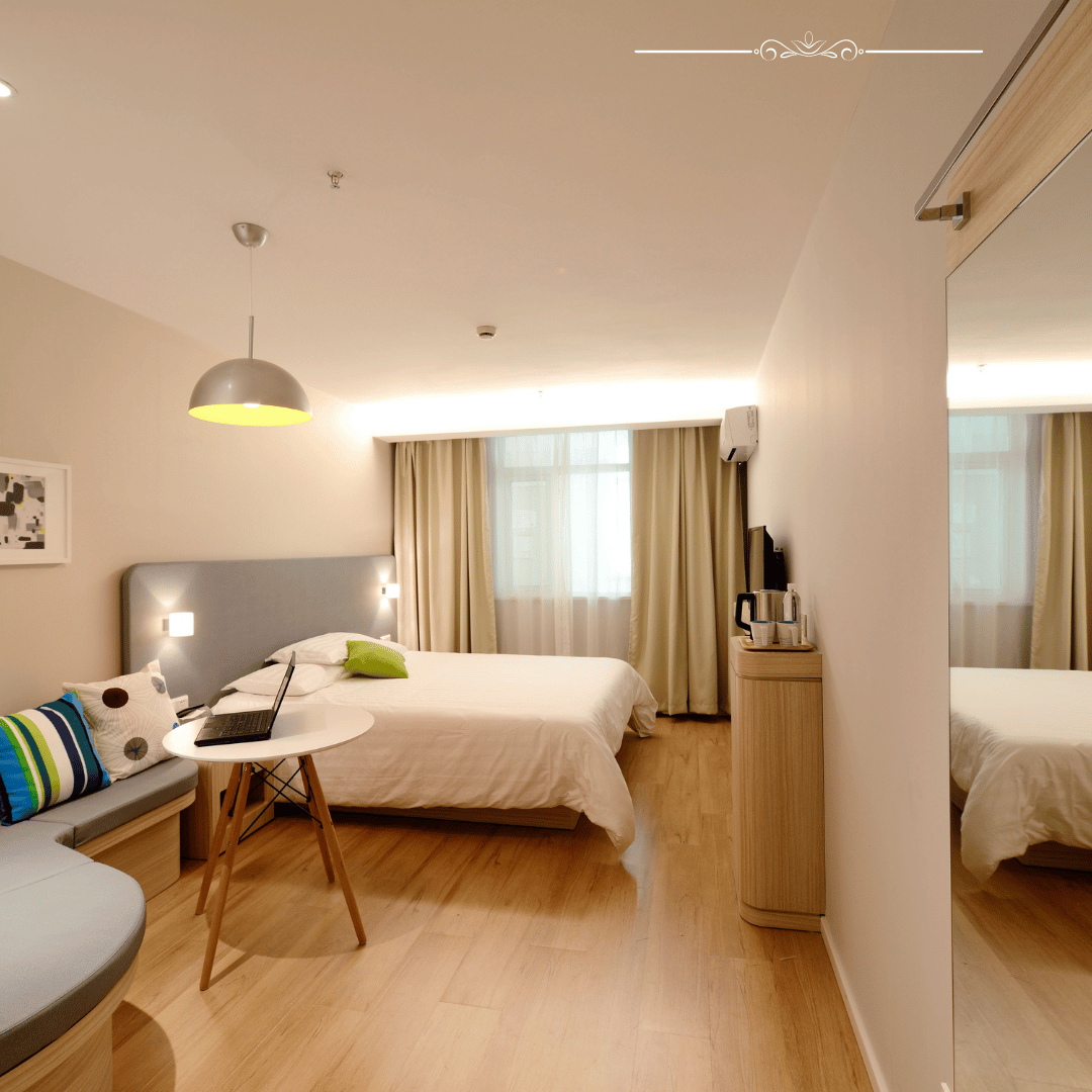 brown and white creative minimalist hotel resort